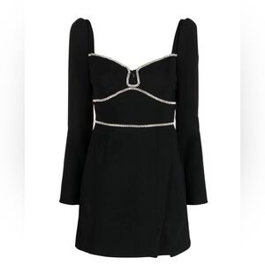 Self Portrait Diamanté Trim mini dress